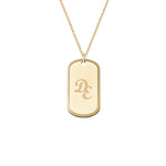 Collana con ciondolo modello Piastrina con cornicetta in argento