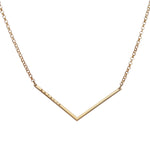 Collana a "V" in oro giallo personalizzata