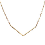 Collana a "V" in oro giallo personalizzata