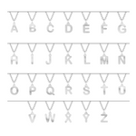 Bracciale con lettere componibili sviluppo lettere personalizzabili con perle in argento 925‰