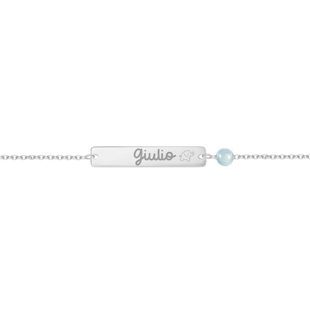 Bracciale Personalizzabile Beloved Con Sferette In Acciaio – Nome O Parola Fino A 15 Caratteri - 2