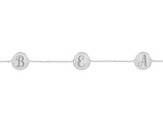 Bracciale con tre piastrine rotonde personalizzate in argento 925‰