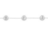 Bracciale con tre piastrine rotonde personalizzate in argento 925‰