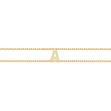 Bracciale a doppio filo con una iniziali minimal personalizzabile in argento placcato in oro giallo 18Kt