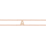 Bracciale a doppio filo con una iniziali minimal personalizzabile in argento placcato in oro rosa 18Kt