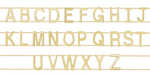 Bracciale a doppio filo con una o più iniziali sviluppo lettere personalizzabili in argento placcata in oro giallo 18Kt