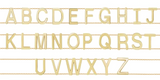  Bracciale a doppio filo con una o più iniziali sviluppo lettere personalizzabili in argento placcata in oro giallo 18Kt