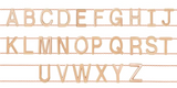  Bracciale a doppio filo con una o più iniziali sviluppo lettere personalizzabili in argento placcata in oro rosa 18Kt