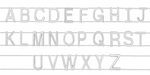  Bracciale a doppio filo con una o più iniziali sviluppo lettere personalizzabili in argento 925‰