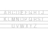 Bracciale a doppio filo con una o più iniziali minimal sviluppo lettere personalizzabili in argento 925‰