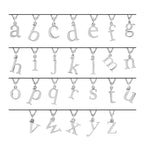 Ciondolo iniziale stampatello sviluppo lettere per ciondolo in argento 925‰