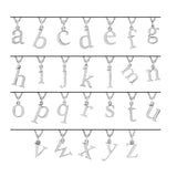 Ciondolo iniziale stampatello sviluppo lettere per ciondolo in argento 925‰