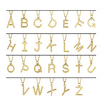 Collana con ciondolo iniziale sviluppo lettere in argento placcato in oro giallo 18Kt