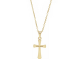 Collana con croce personalizzata in argento placcato in oro giallo 18Kt