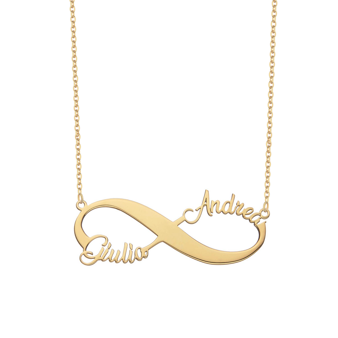 Bo&Pao Collana Personalizzata Con Nome - Argento 925, Oro Rosa O Oro - Con Corona, Regalo Per Lei