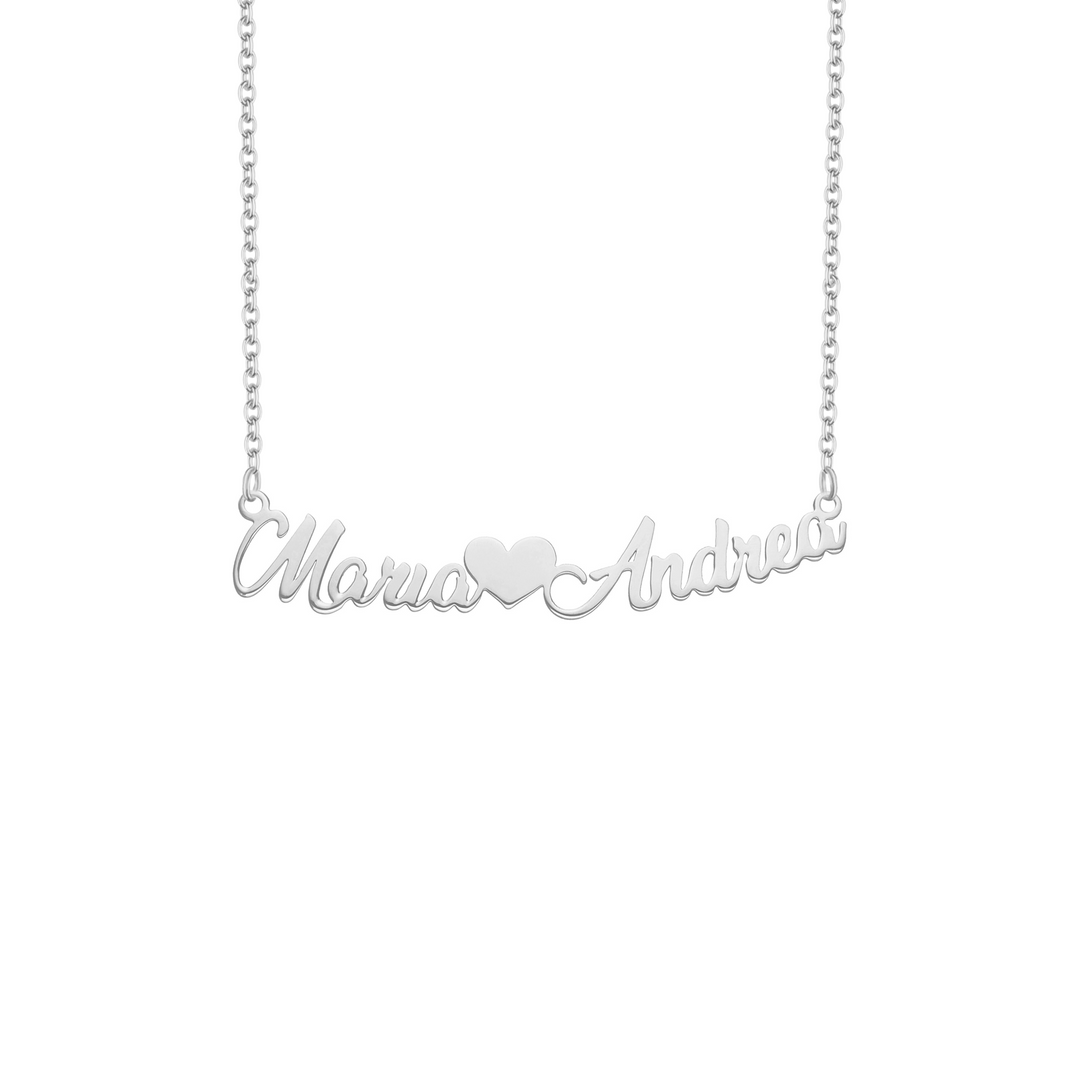 Collana Con Nome Personalizzata In Acciaio - Ciondolo A Piastrina Per Donna - Made In USA