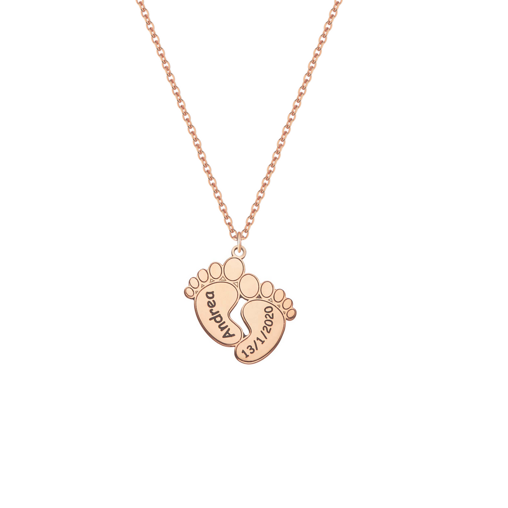 Philip Jones Collana Madre E Figlia Placcata Oro Rosa - Gioiello Philip Jones Collana Madre E Figlia Placcata Oro Rosa - Gioiello