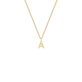 Collana con una lettera componibile personalizzabile in argento placcata in oro giallo 18Kt