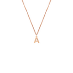Collana con una lettera componibile personalizzabile in argento placcata in oro rosa 18Kt
