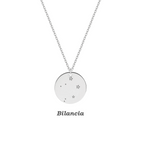 Collana con costellazione Bilancia personalizzabile in argento 925‰