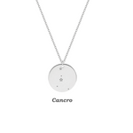 Collana con costellazione Cancro personalizzabile in argento 925‰