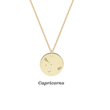 Collana con costellazione Capricorno personalizzabile in argento placcato in oro giallo 18Kt