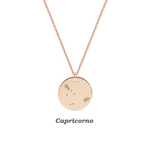 Collana con costellazione Capricorno personalizzabile in argento placcato in oro rosa 18Kt