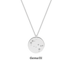 Collana con costellazione Gemelli personalizzabile in argento 925‰