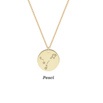 Collana con costellazione Pesci personalizzabile in argento placcato in oro giallo 18Kt