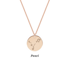 Collana con costellazione Pesci personalizzabile in argento placcato in oro rosa 18Kt