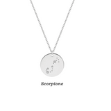Collana con costellazione Scorpione personalizzabile in argento 925‰