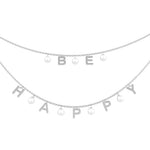 Collana a doppio filo con una o più lettere componibili personalizzabile con perle in argento 925‰