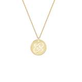 Collana con segno zodiacale Cancro personalizzabile in argento placcato in oro giallo 18Kt
