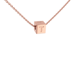 Collana con uno o più dadini personalizzabili in oro rosa