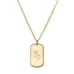 Personalisierter rechteckiger Teller in Gold