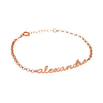 G46 | Bracciale con scritta personalizzata in oro in corsivo minuscolo