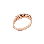 S66 | Anello con nome personalizzato e zircone