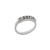 S66 | Anello con nome personalizzato e zircone